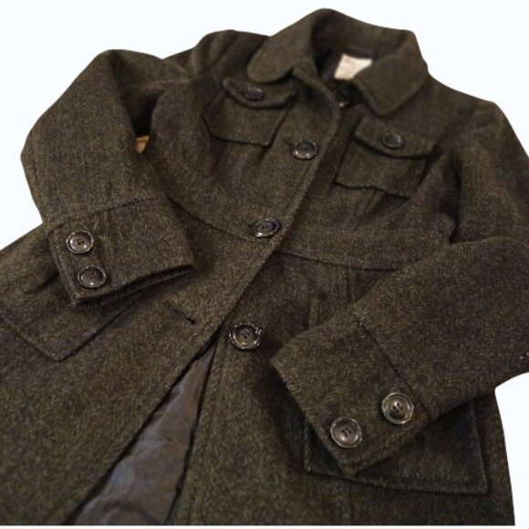 TULLE Green/Gray Wool Peacoat S - Picture 4 of 10